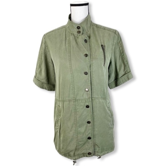 Mural Olive Green Short Sleeve Jacket Size M - Picture 1 of 6